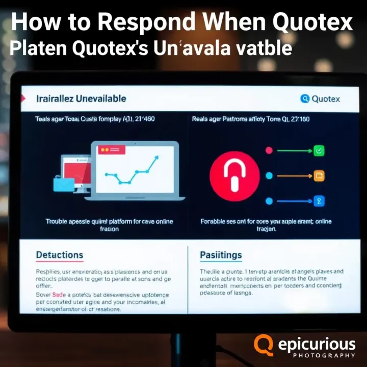 How to Respond When Quotex Platform Is Unavailable Visual guide showing user actions to troubleshoot platform access and maintain online security