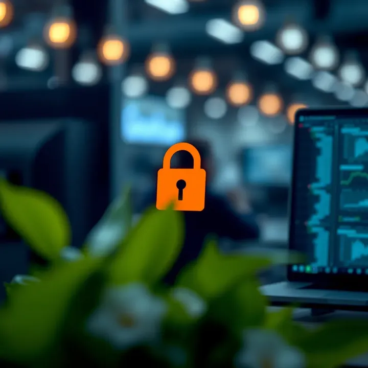 Graphic illustrating security features and user support options available on Quotex website