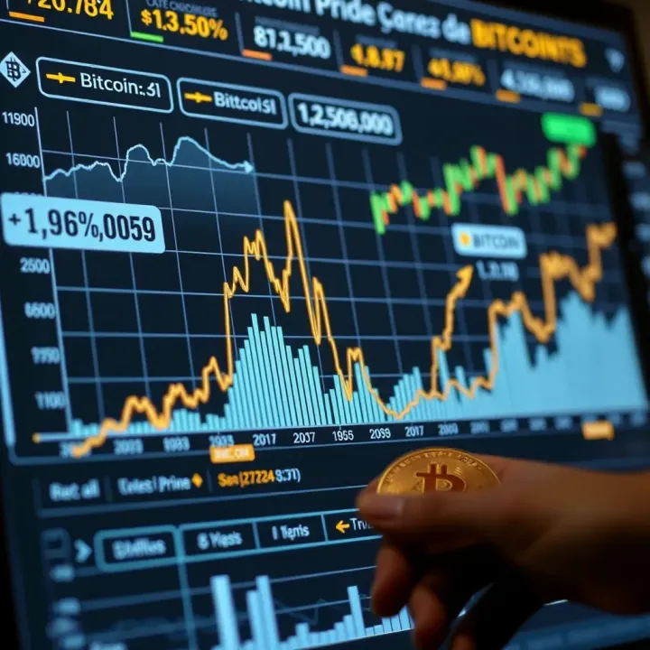 Graph showing Bitcoin price trends alongside economic policy changes and technological advancements