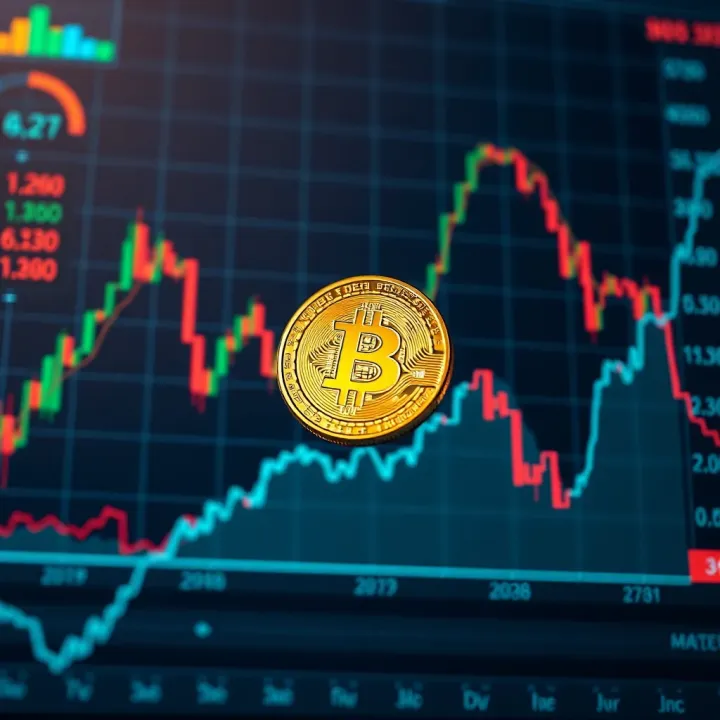 Graph showing Bitcoin price fluctuations influenced by technical and economic factors