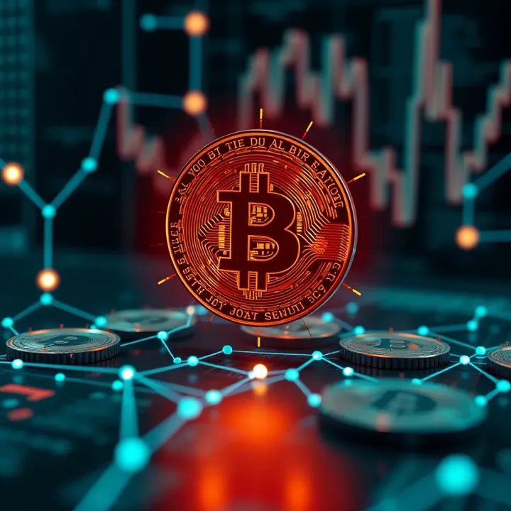 Digital lock symbolizing bitcoin security measures on a virtual financial network