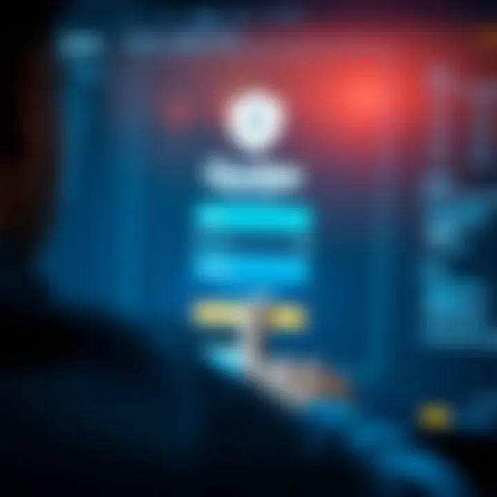 User entering credentials on Quotex login screen with secure interface elements