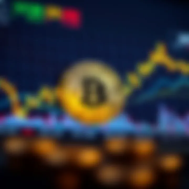 Graph displaying current Bitcoin market trends and value fluctuations