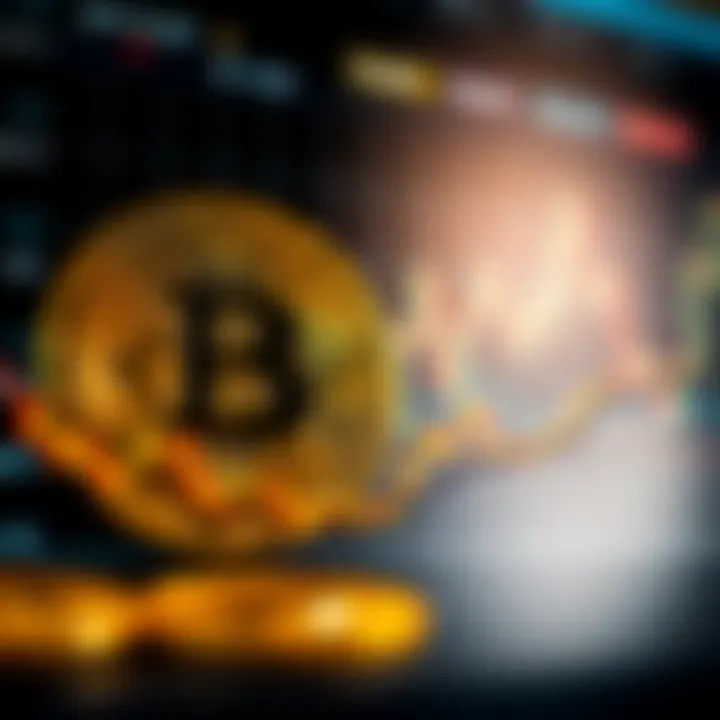 Graph displaying Bitcoin price fluctuations with key influencing factors highlighted