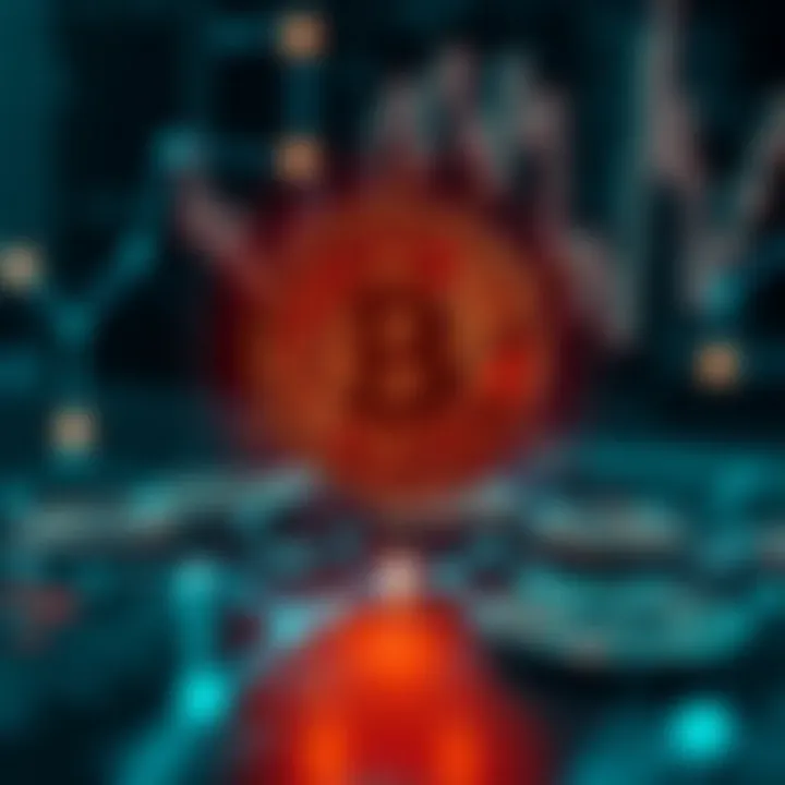Digital lock symbolizing bitcoin security measures on a virtual financial network