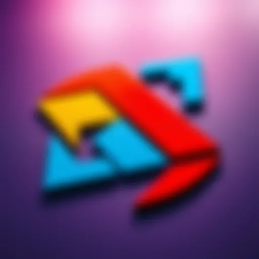 Quotex Logo Design and Color Analysis Detailed view of Quotex logo showcasing its vibrant colors and geometric shapes