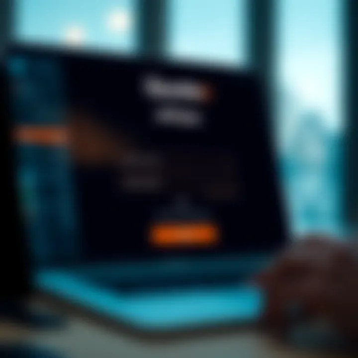 Secure login screen of Quotex affiliate platform showing username and password fields