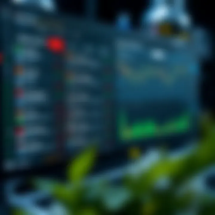 Dashboard displaying various forex trading platforms with key features and costs