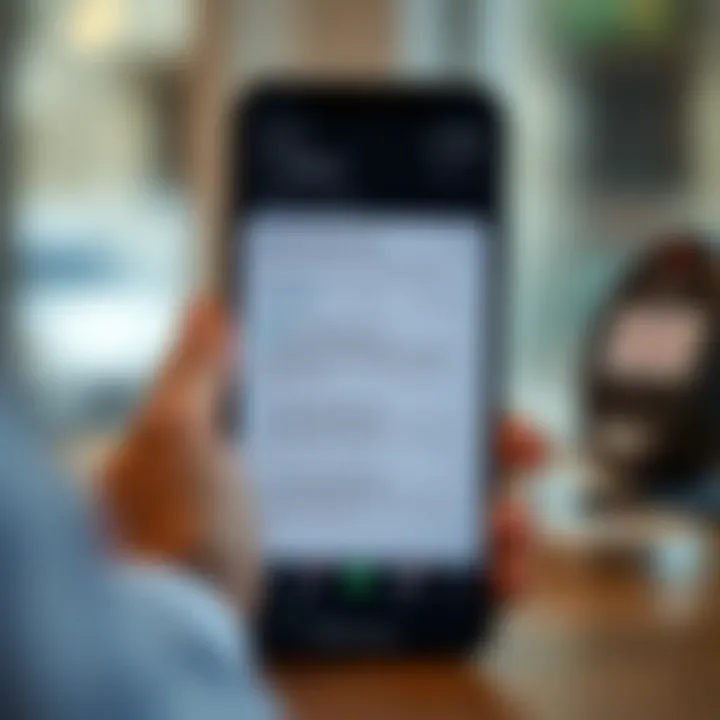 Password Recovery Features on Quotex Mobile Application Mobile device showing user interface for password recovery options on trading app