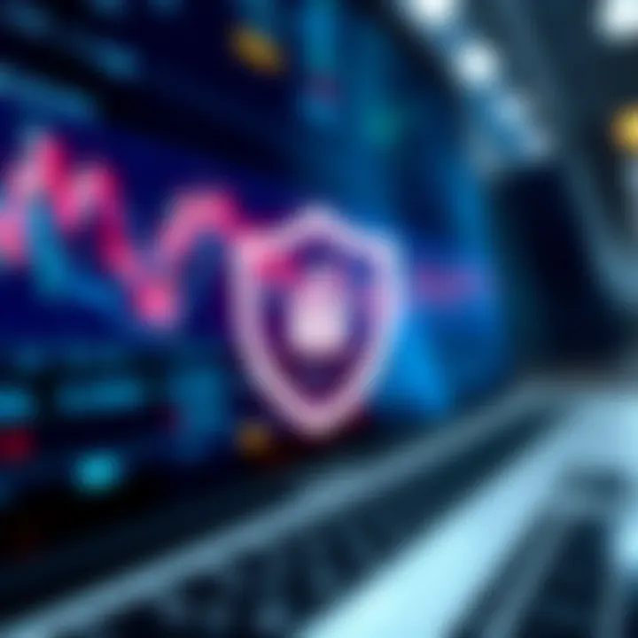 Security shield symbol representing safety measures in online trading platforms