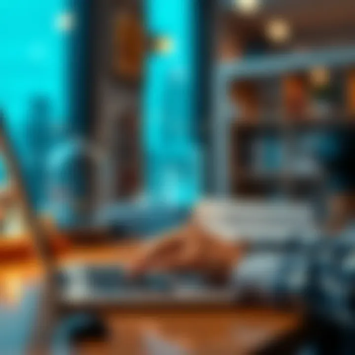 Conceptual graphic illustrating secure online financial services including loans and insurance