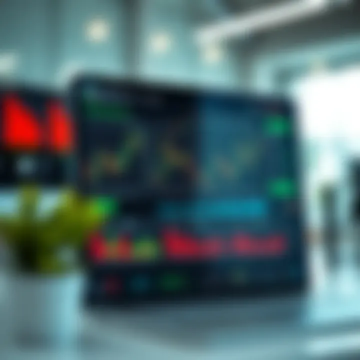 User interface of Quoetex platform showing trading dashboard with charts and analytics