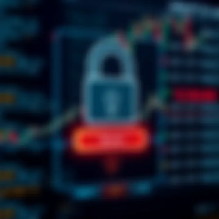 Security Features and Regulatory Compliance in Trading Platforms Secure login screen with padlock symbol highlighting safety and regulation in online trading