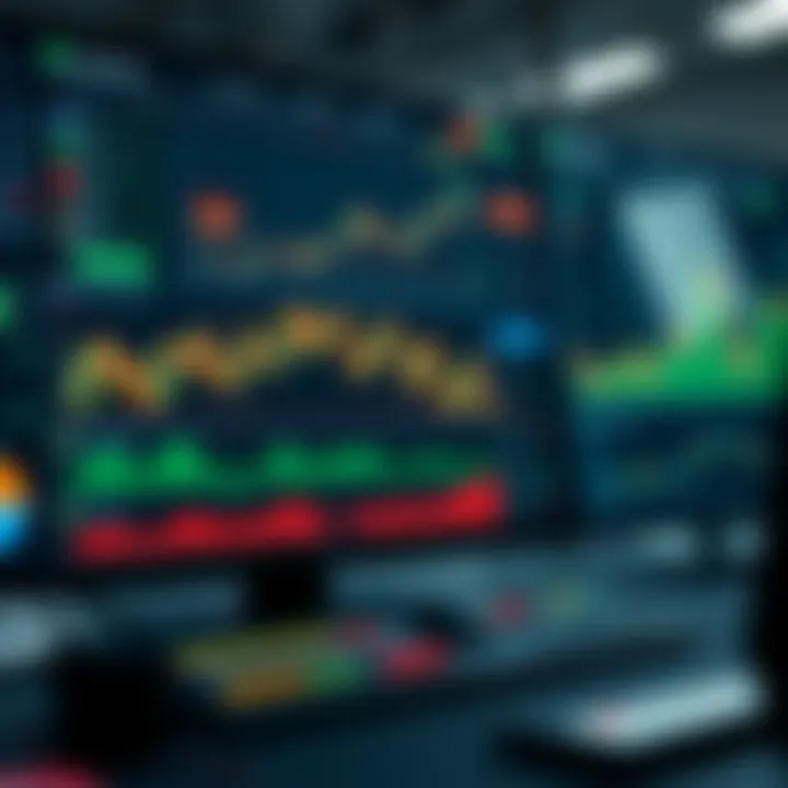 Overview of Trading Platform Interface and Tools User interface displaying various trading tools and charts on a digital trading platform