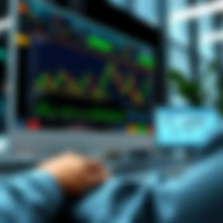 Interface of Quotex trading platform showing binary options dashboard with graphs and trading tools