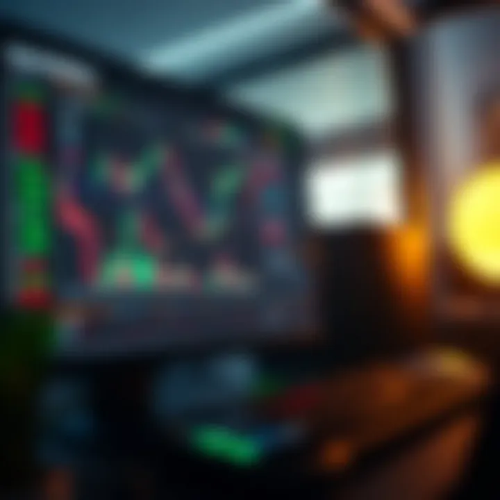 User interface showing detailed trading charts and tools on Quotex Pro platform