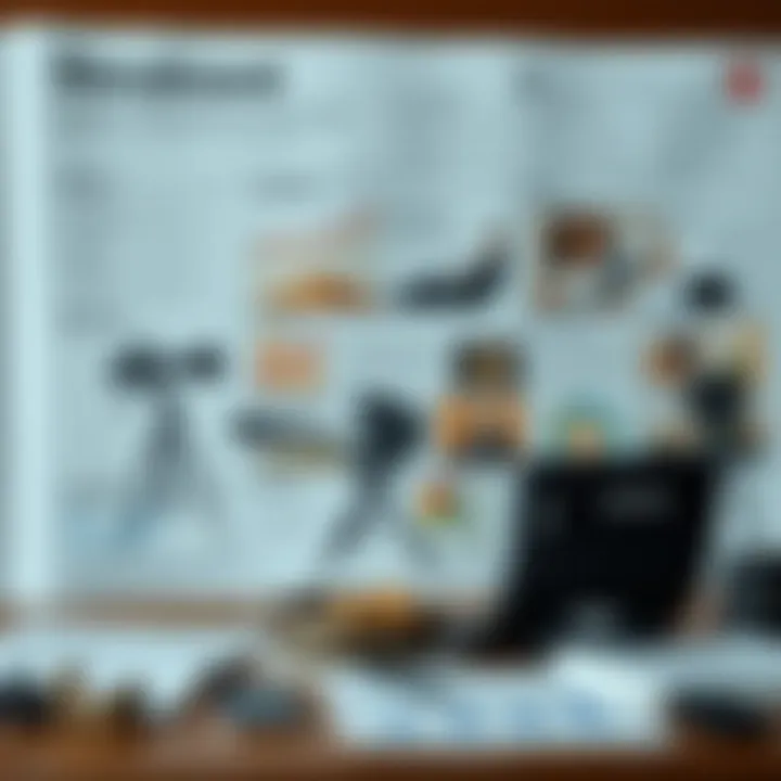 Storyboard layout showing key points and visuals for a running video script