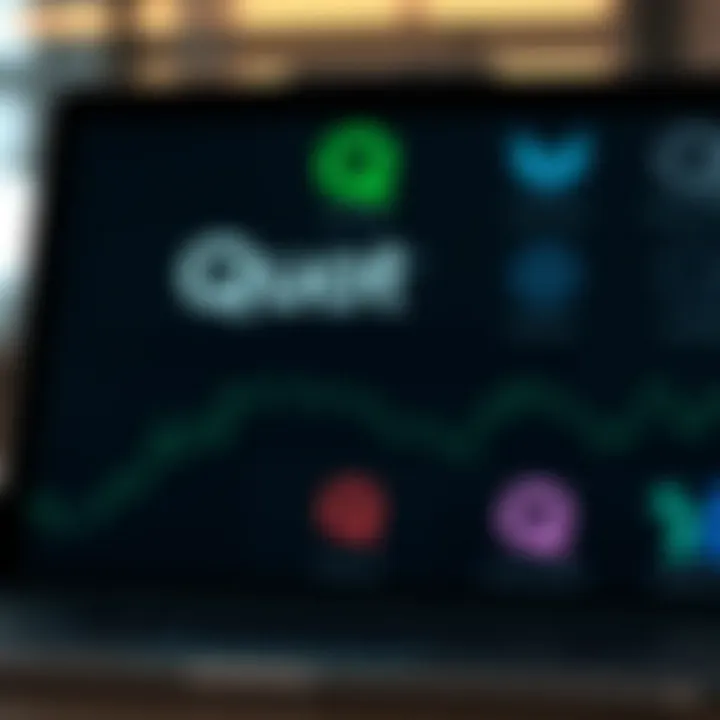 Quotex logo applied on various digital platforms demonstrating brand consistency and recognition