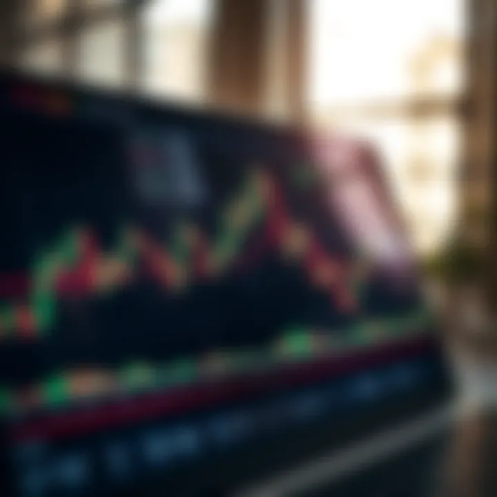 Graph displaying currency exchange trends on a trading platform interface