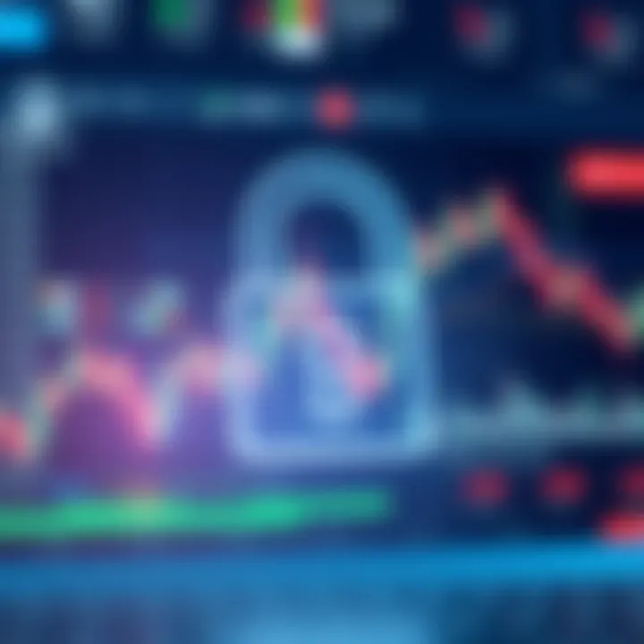 Secure digital lock symbolizing online trading safety and data protection