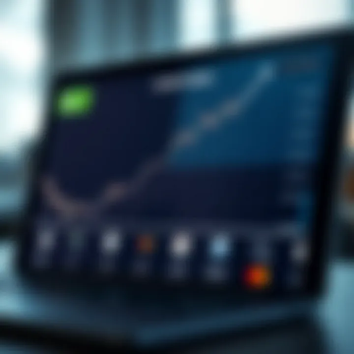 Graph showing growth and investment control with multiple payment method icons