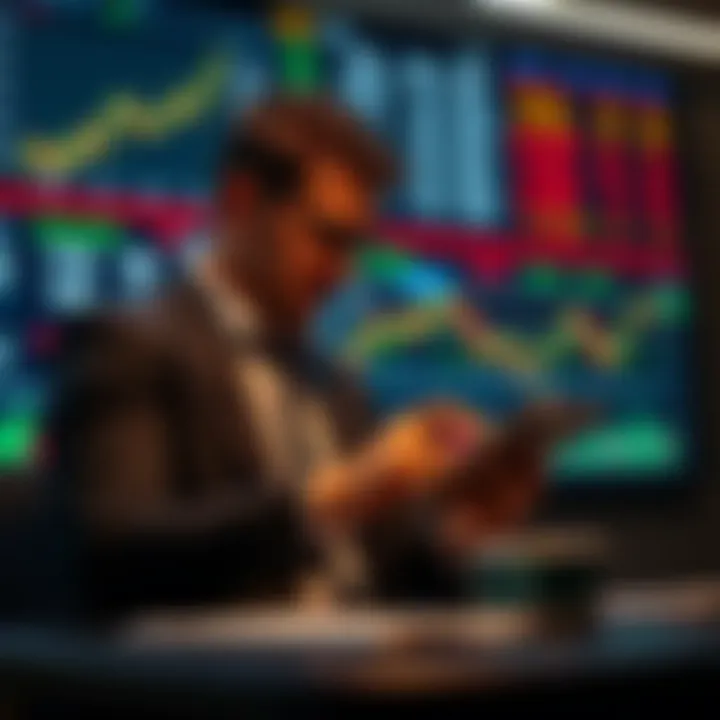 Investor reviewing Petrobras stock data on a digital device