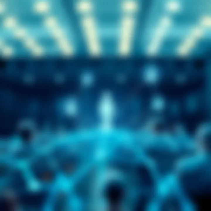 Conceptual graphic of digital affiliate network connecting users and platform