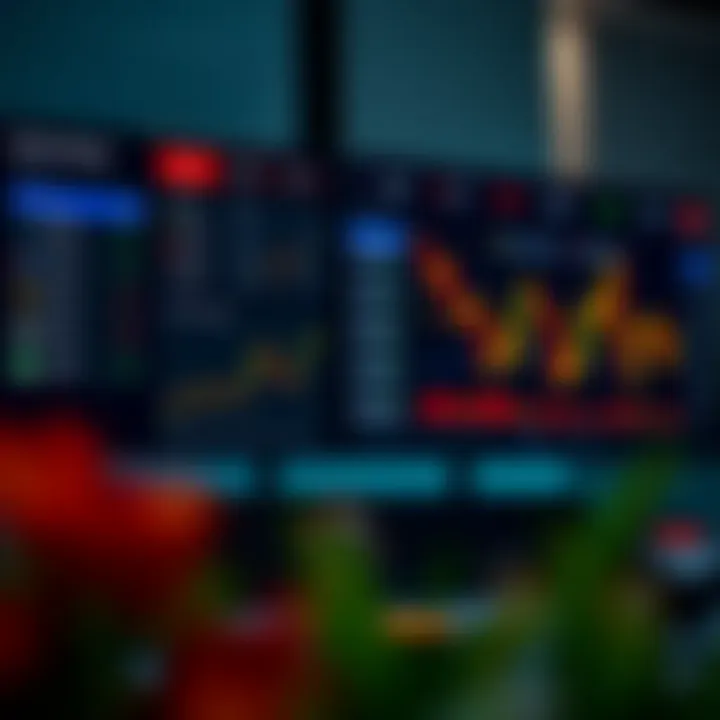 Dashboard interface of IQ Option platform displaying various trading asset options and real-time charts