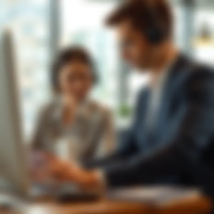 Customer support representative assisting investor with trading inquiries