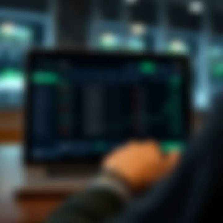 Digital interface displaying investment options on an online brokerage platform