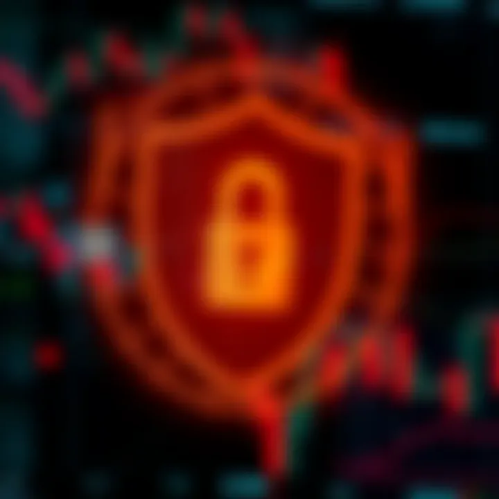 Security shield symbol representing secure online trading environment