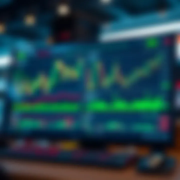 Interface showing Quoteex trading platform with charts and market data