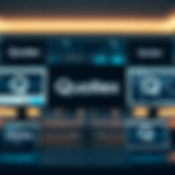 Quotex logo displayed on various digital platforms highlighting its adaptability and visual impact