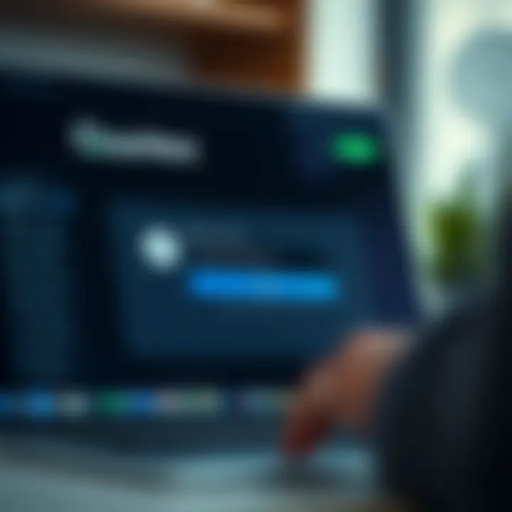 Secure password recovery interface on Quotex platform