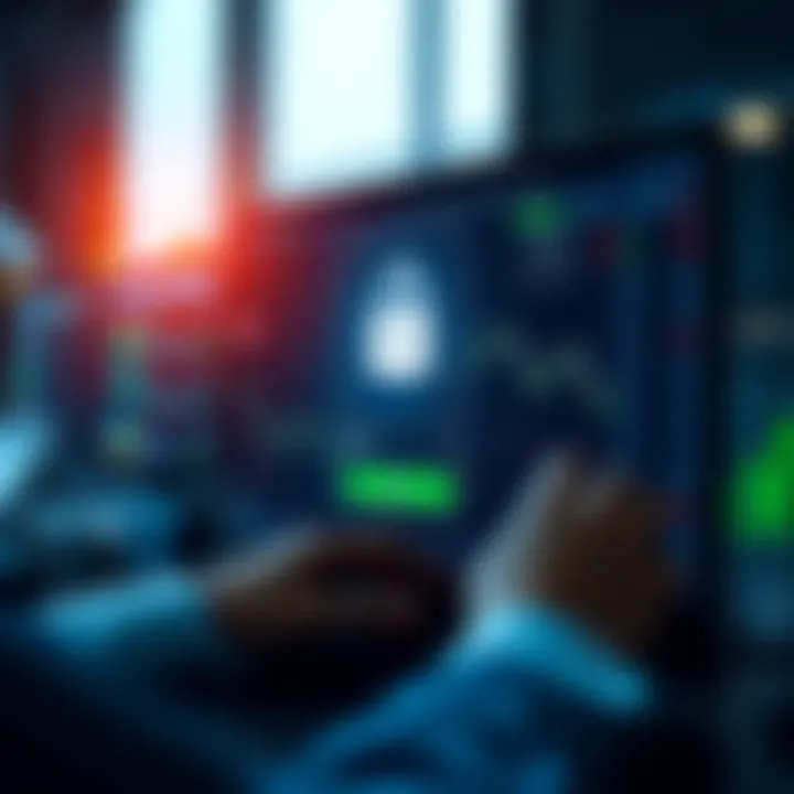 Secure login screen emphasizing data protection and user authentication on the Quotex trading platform