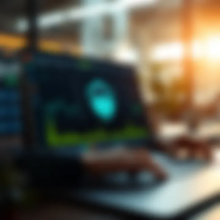 Secure digital interface depicting customer support and regulatory compliance on Quotex