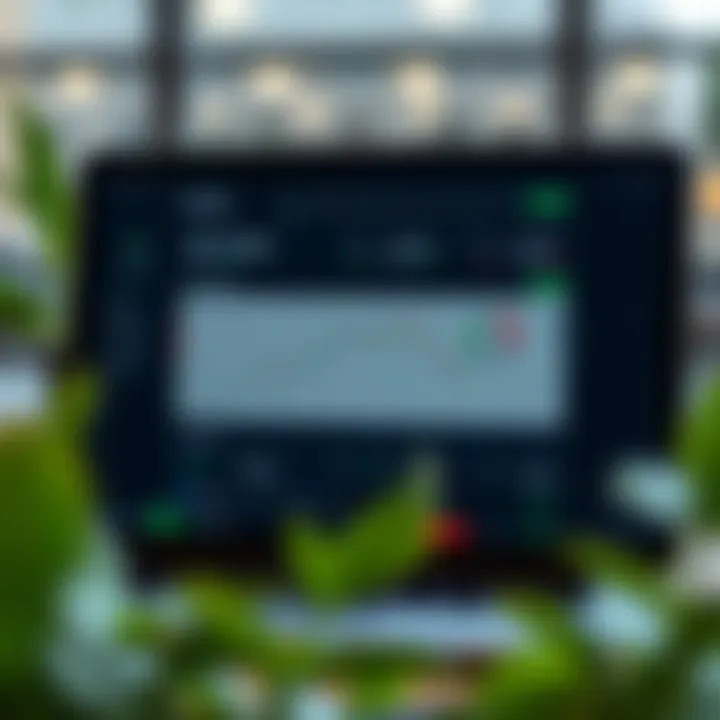 Graphical representation of risk-free investment practice using a demo account interface
