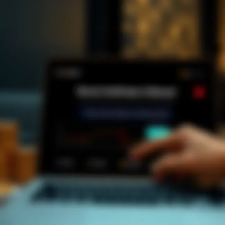 Illustration of secure online transaction for withdrawal confirmation