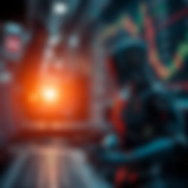 Conceptual illustration of algorithmic trading and financial data analytics