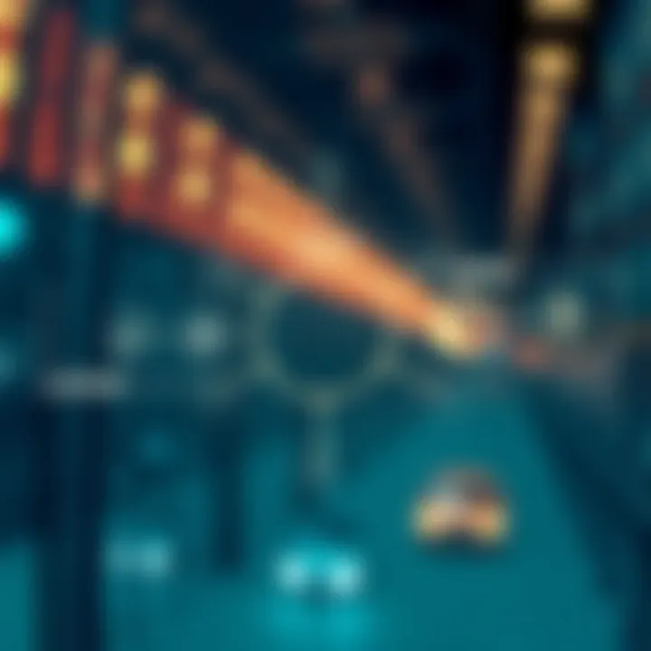 Diagram illustrating the decentralized exchange architecture of UniSwap with interconnected nodes