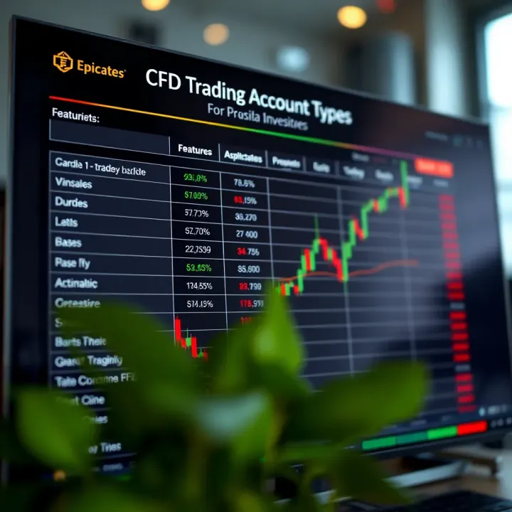 Chart showing CFD trading account types and features for Brazilian investors