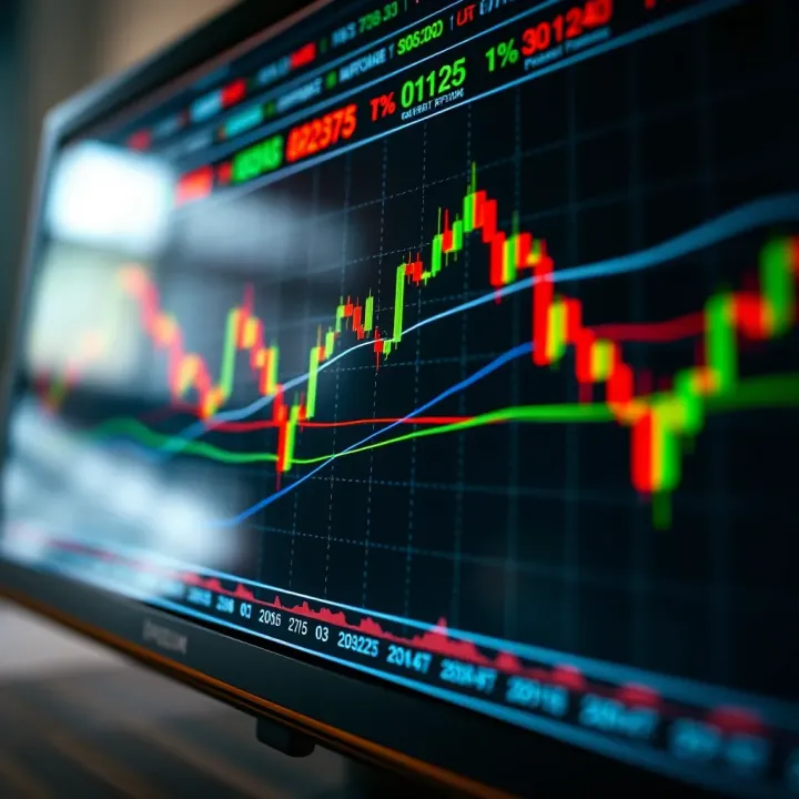 Graph showing basic trading strategies and risk management tips for beginners