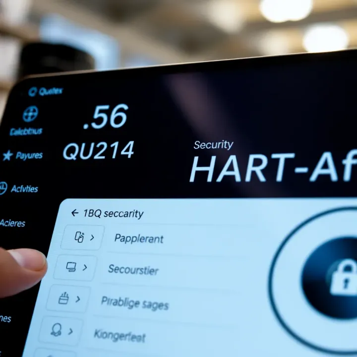 Security features and settings on Quotex application dashboard
