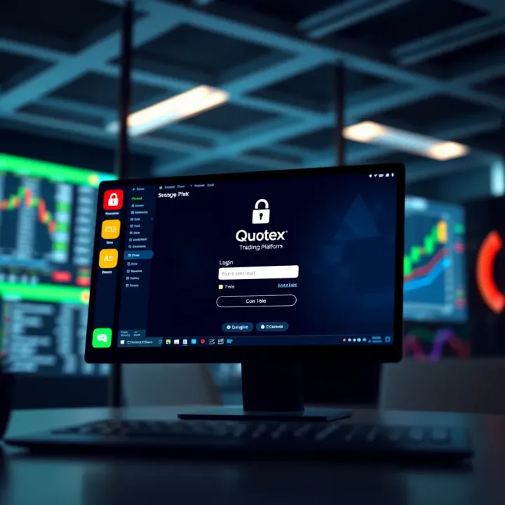 Login interface showing secure access to trading platform