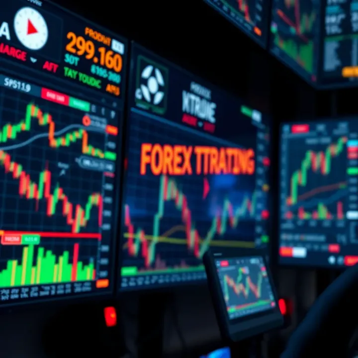 Visualization of forex market strategies and secure trading tips on digital screens