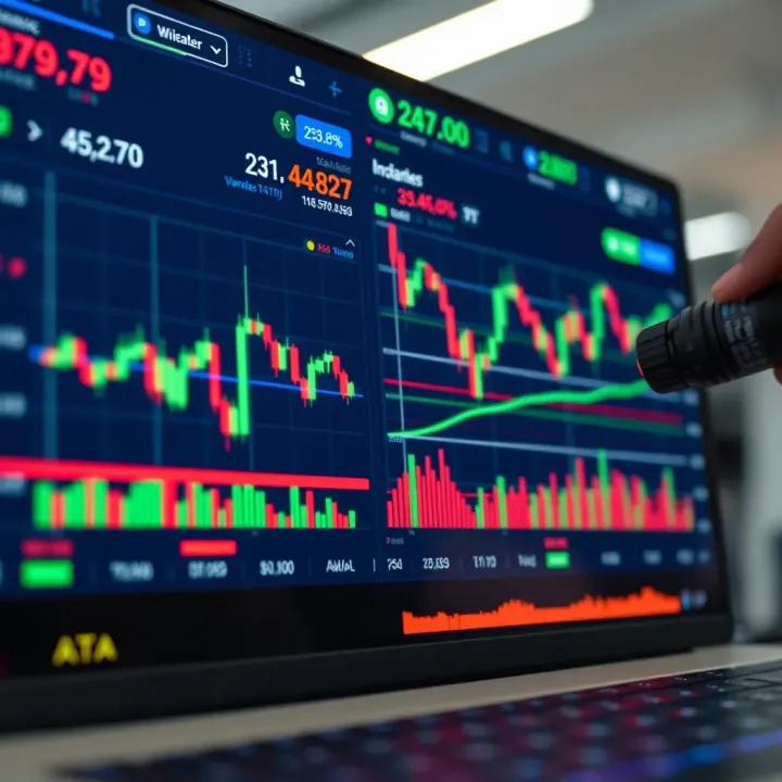 Forex Trading Platform Interface with Currency Data Forex trading platform interface displaying currency pairs and market trends
