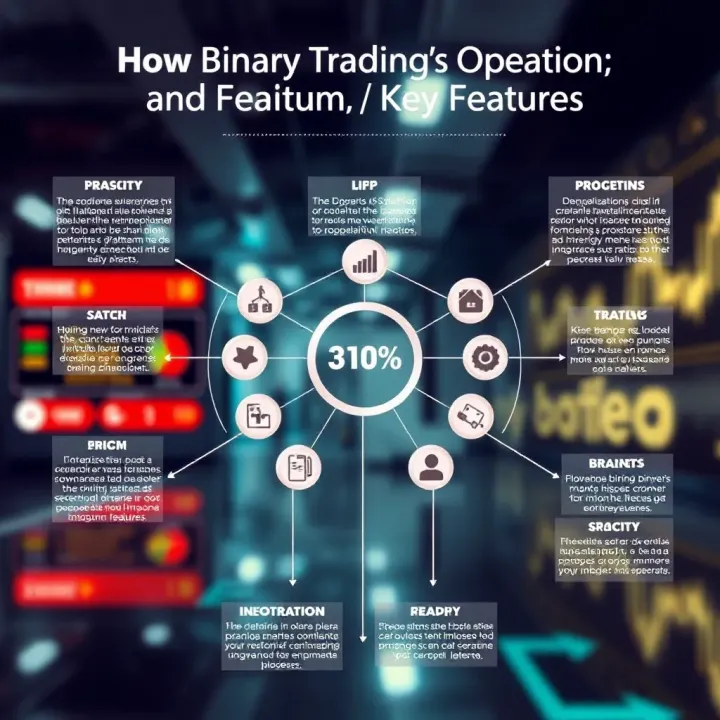 Diagram illustrating the operation and features of binary trading platforms