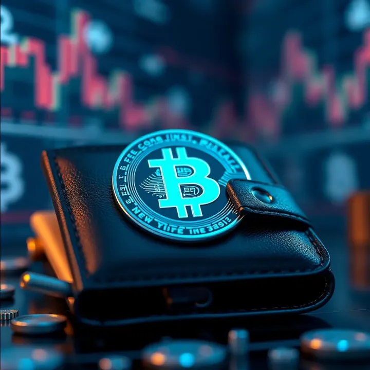 Illustration of encrypted digital wallet protecting cryptocurrency assets