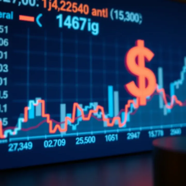 Graph showing euro to dollar exchange rate fluctuations with economic indicators