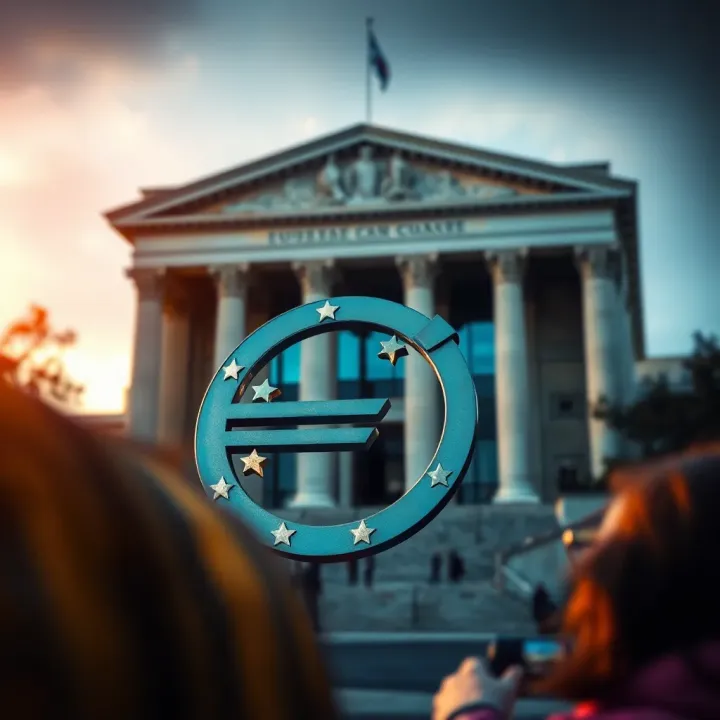 Visual representation of European Central Bank policy impact on euro currency dynamics